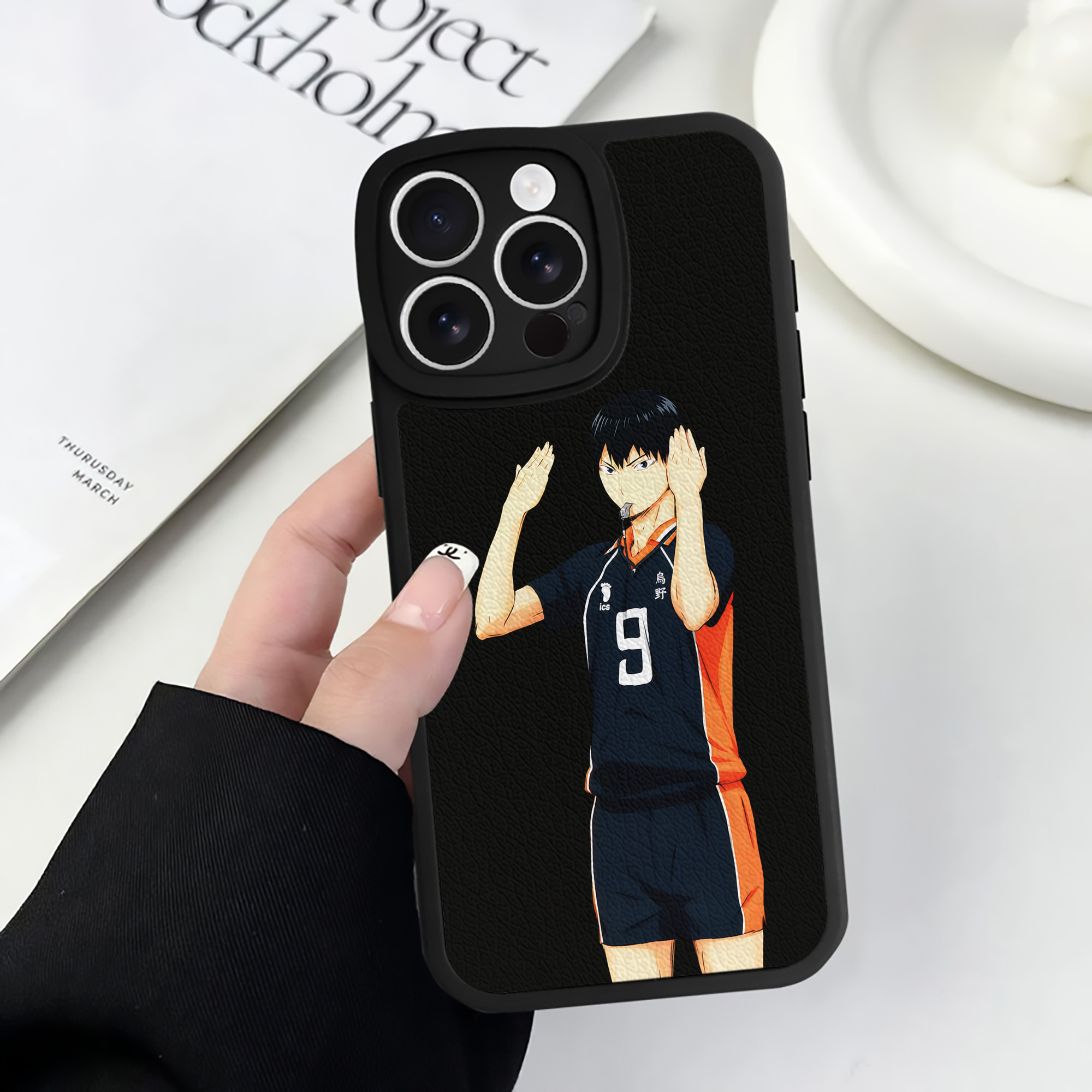 （画像用） ハイキュー!! Haikyu!! 【iPhone 16シリーズ対応】シリコンスマホケース（レザー調） 材質：シリコン